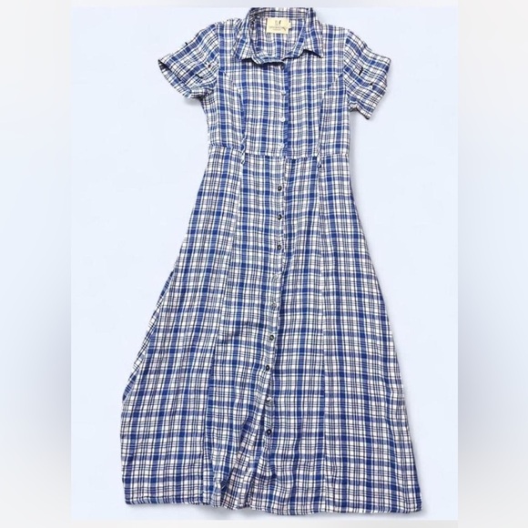 Fashion Brand Company | Dresses | Fashion Brand Company Bugs On My Picnic  Blanket Button Up Blue Gingham Dress | Poshmark